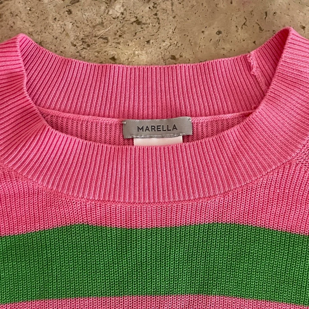Marella Mixed-Knit Striped Sweater Deep Rose - Picture 4 of 8